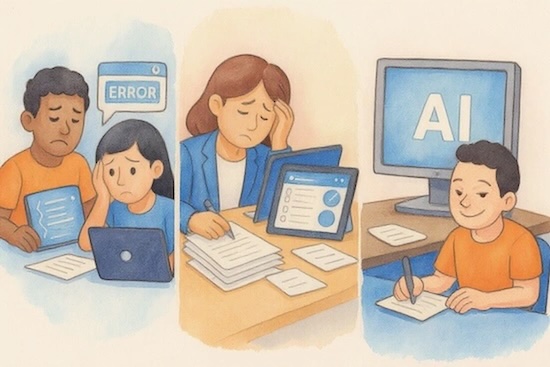 Students and teachers struggling with writing